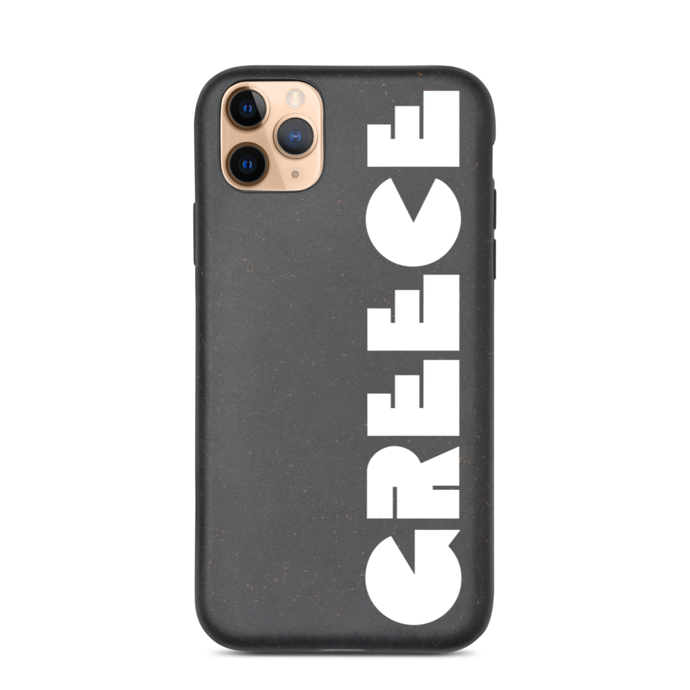 GREECE Retro White Logo Biodegradable Phone Case