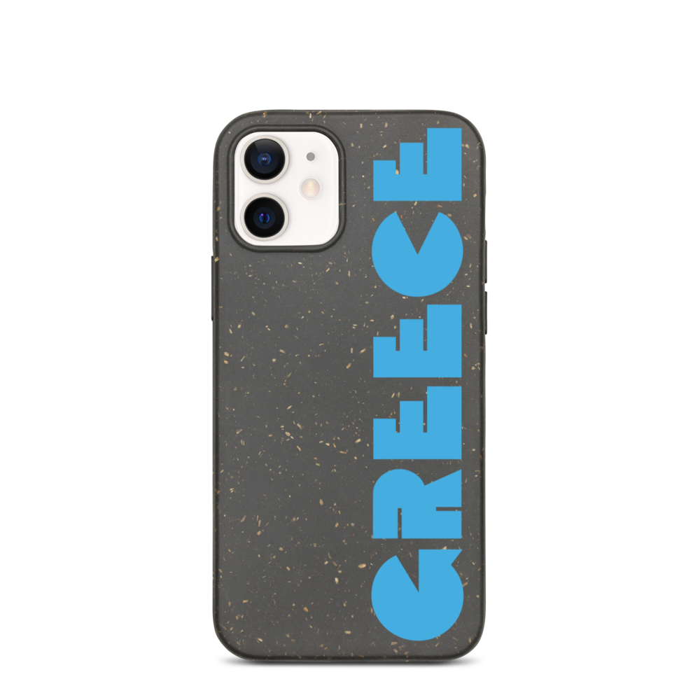 GREECE Retro Cyan Logo Biodegradable Phone Case