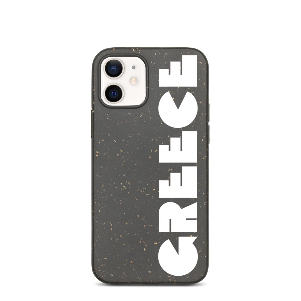 GREECE Retro White Logo Biodegradable Phone Case