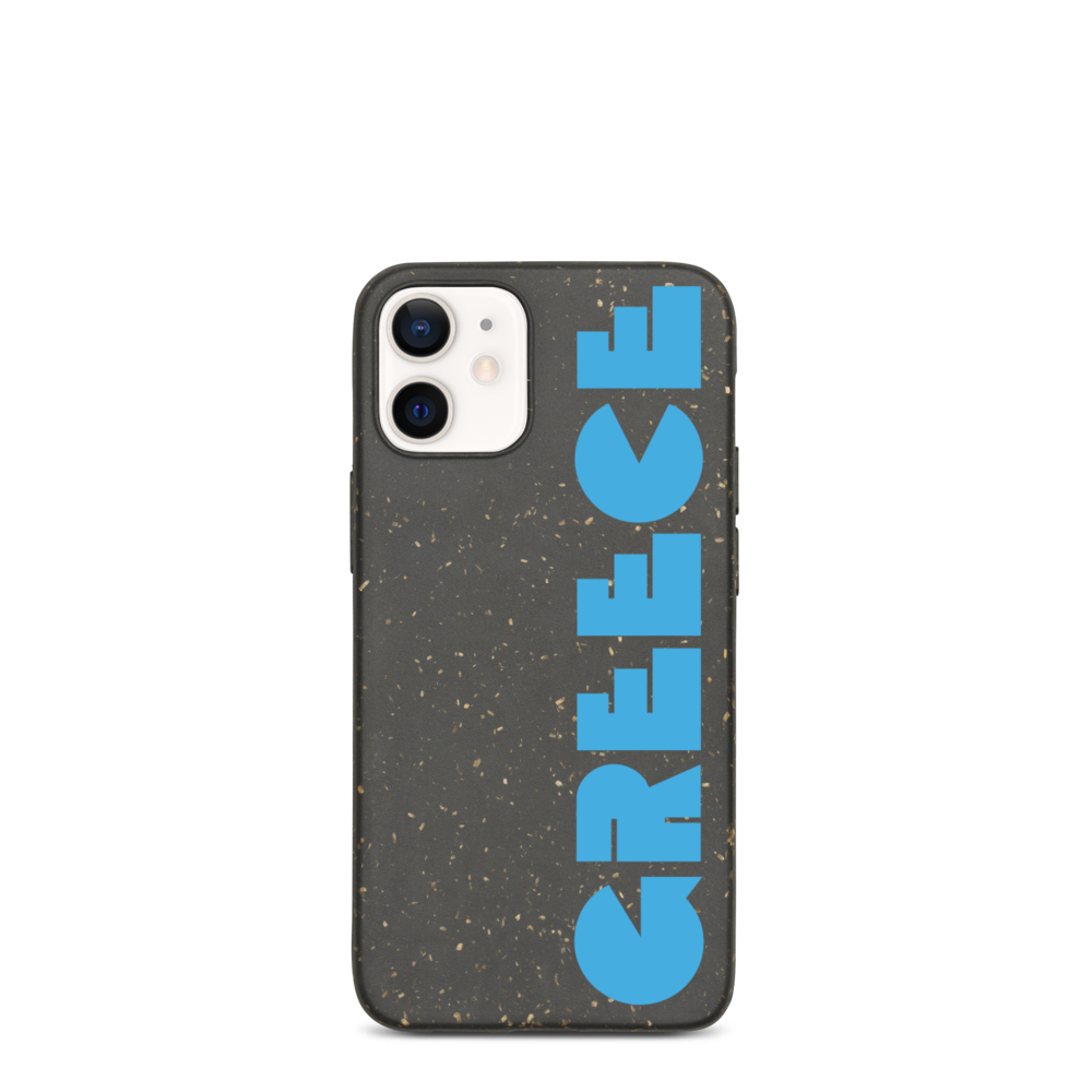 GREECE Retro Cyan Logo Biodegradable Phone Case