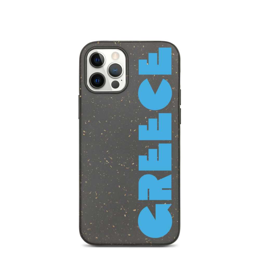 GREECE Retro Cyan Logo Biodegradable Phone Case