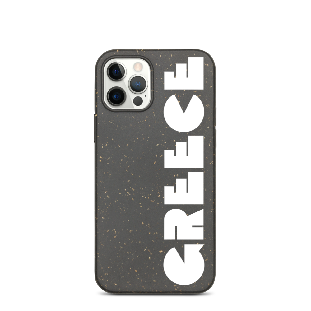 GREECE Retro White Logo Biodegradable Phone Case