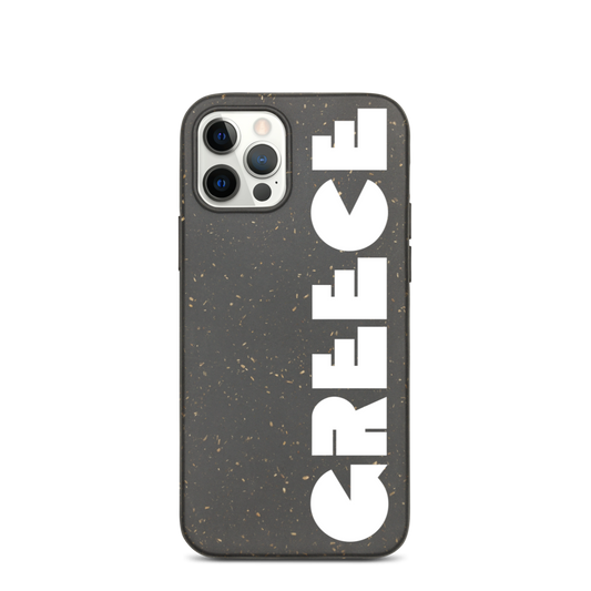 GREECE Retro White Logo Biodegradable Phone Case