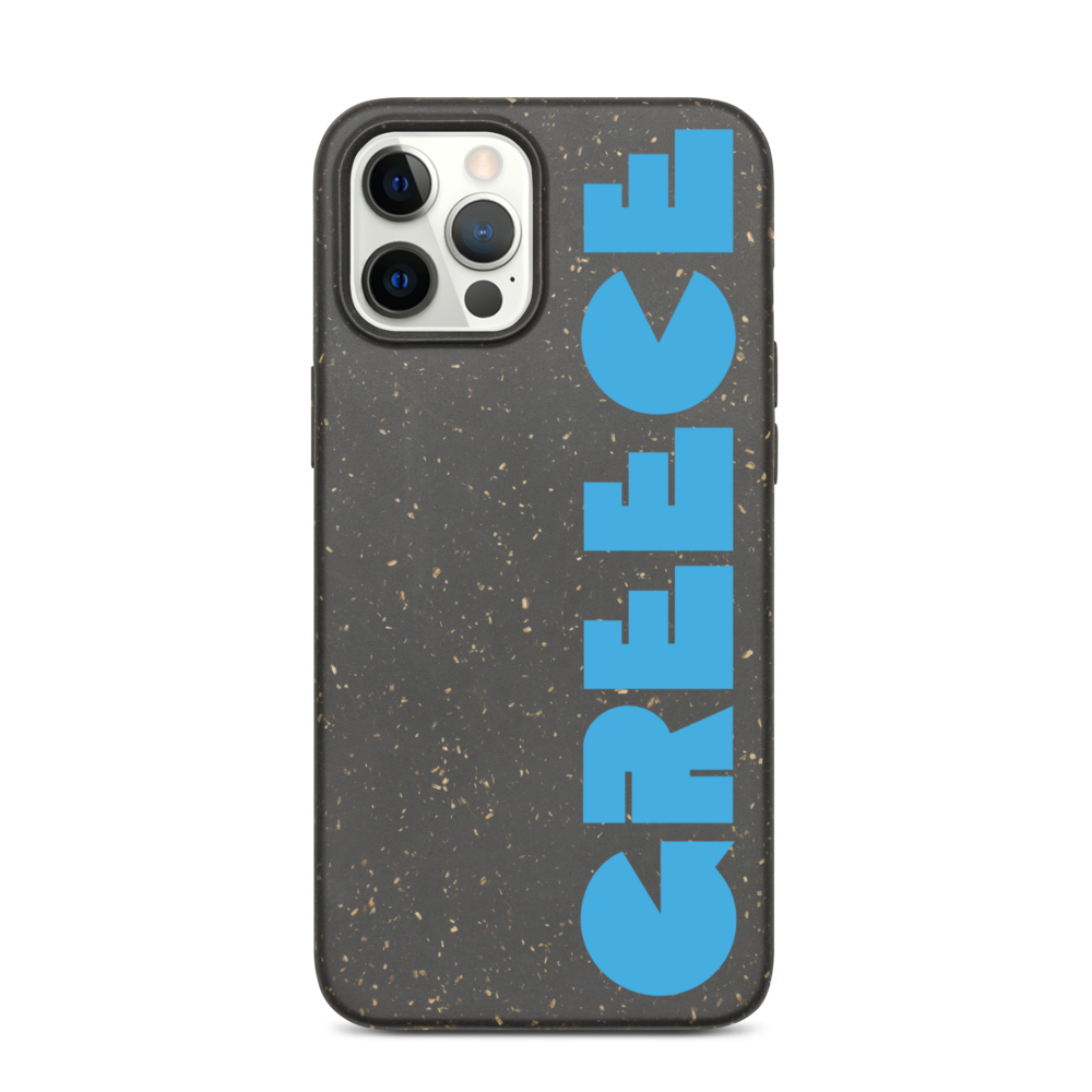 GREECE Retro Cyan Logo Biodegradable Phone Case