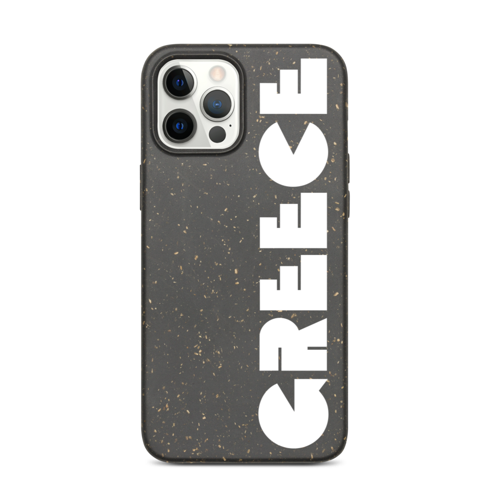GREECE Retro White Logo Biodegradable Phone Case