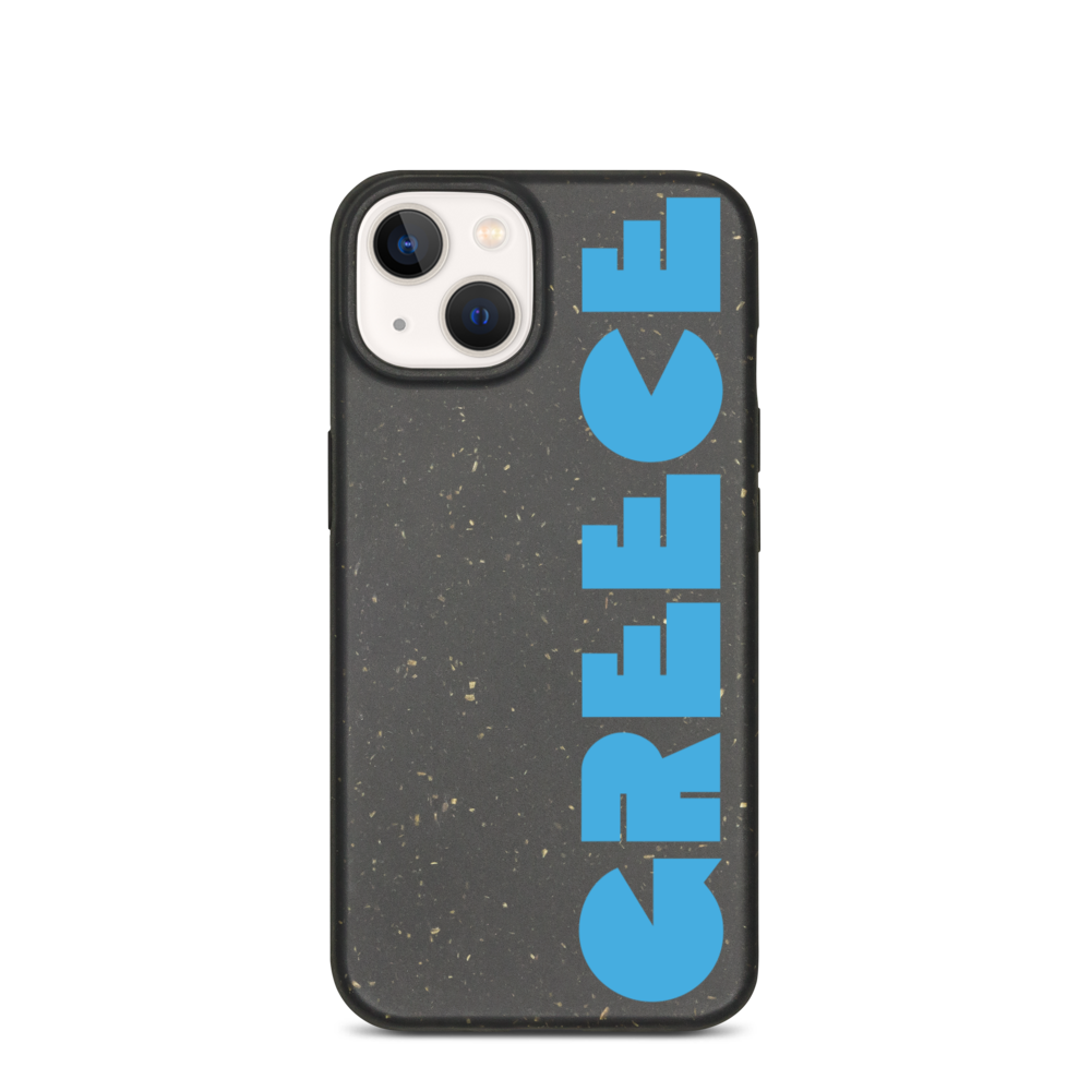 GREECE Retro Cyan Logo Biodegradable Phone Case