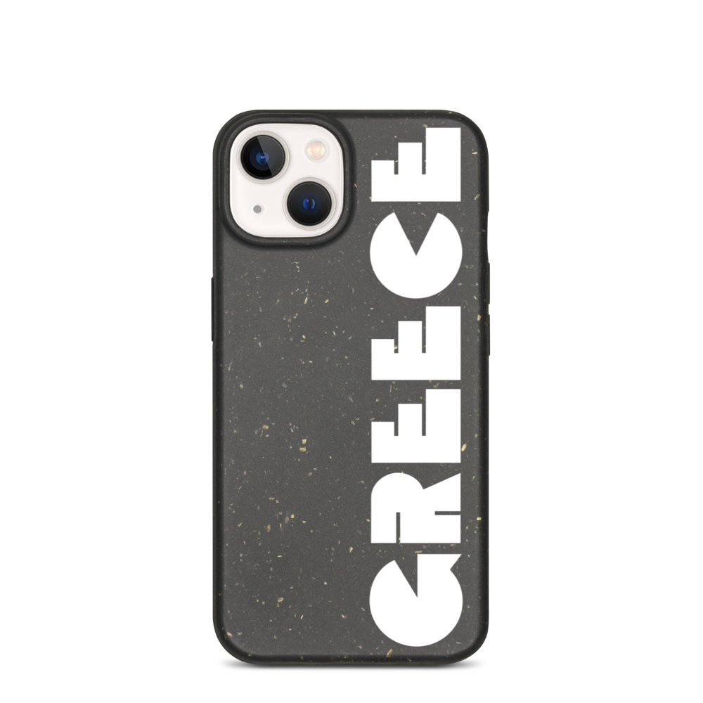 GREECE Retro White Logo Biodegradable Phone Case