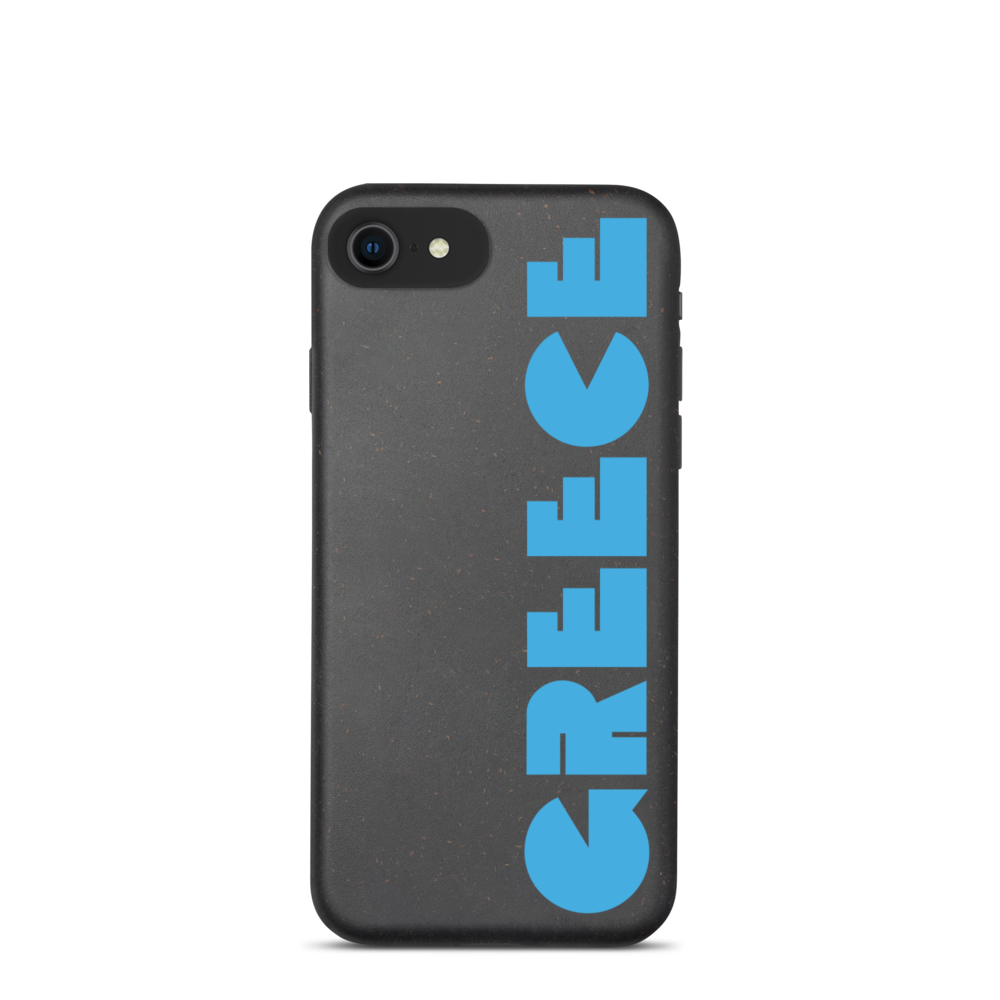GREECE Retro Cyan Logo Biodegradable Phone Case
