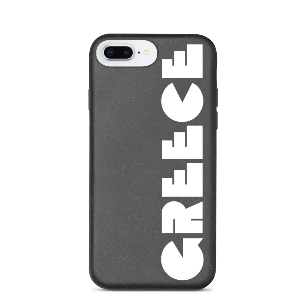 GREECE Retro White Logo Biodegradable Phone Case
