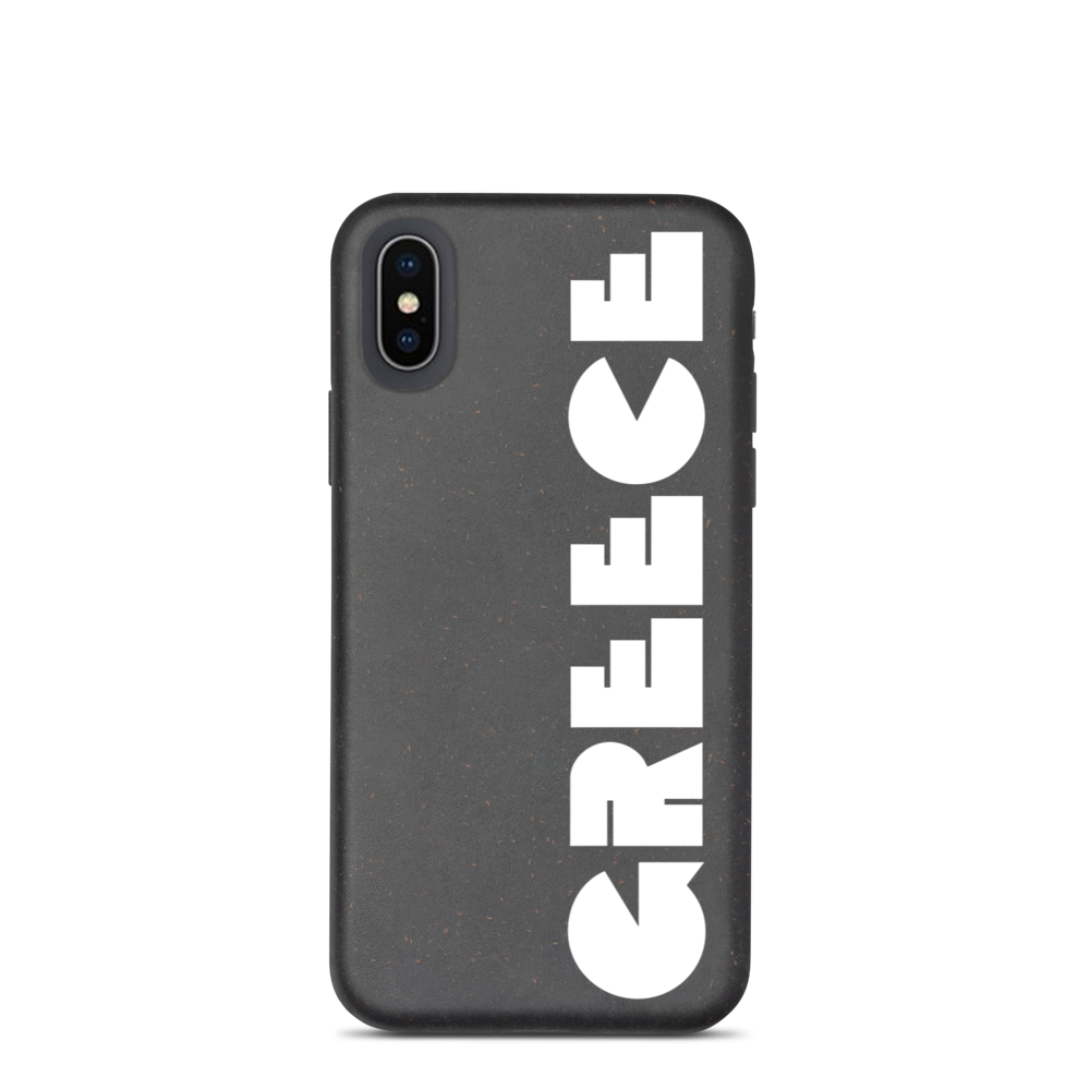 GREECE Retro White Logo Biodegradable Phone Case