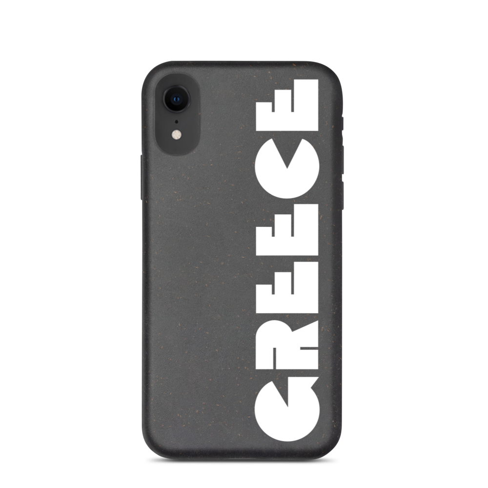 GREECE Retro White Logo Biodegradable Phone Case