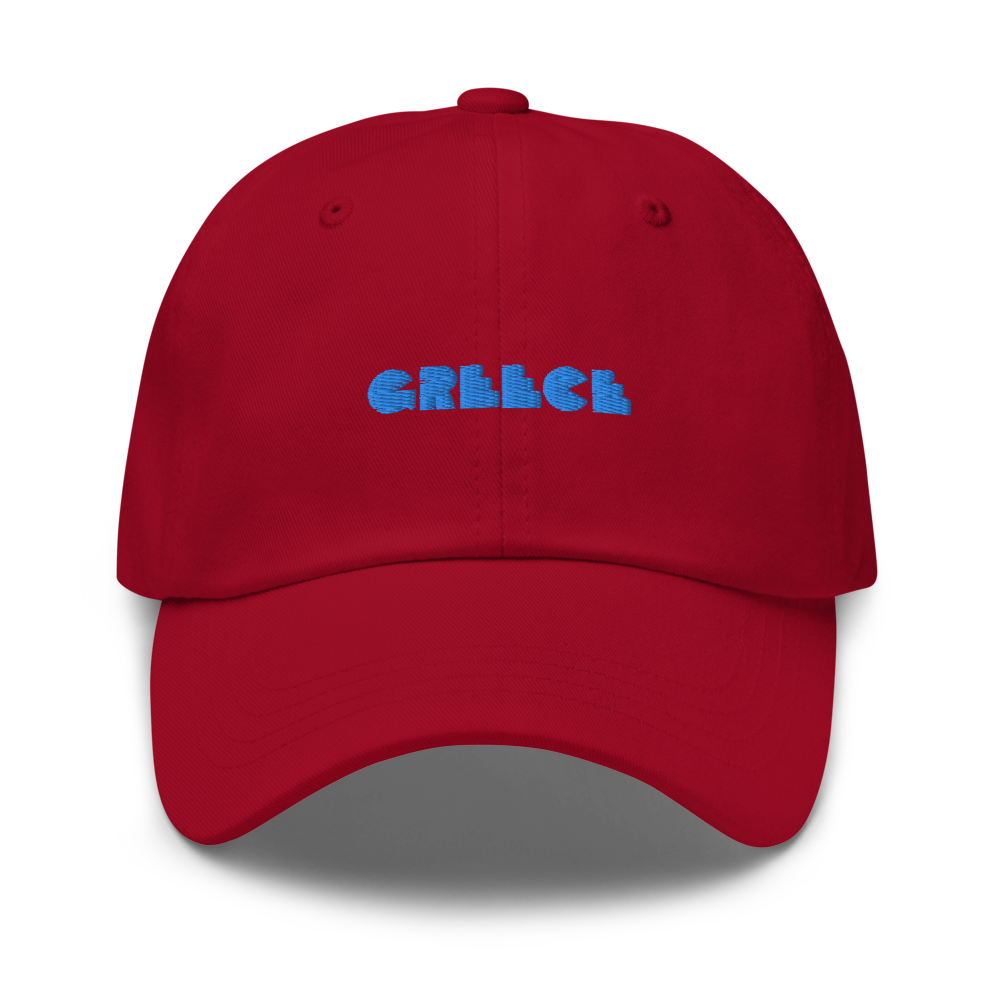 GREECE Retro Cyan Logo Low Profile Hat