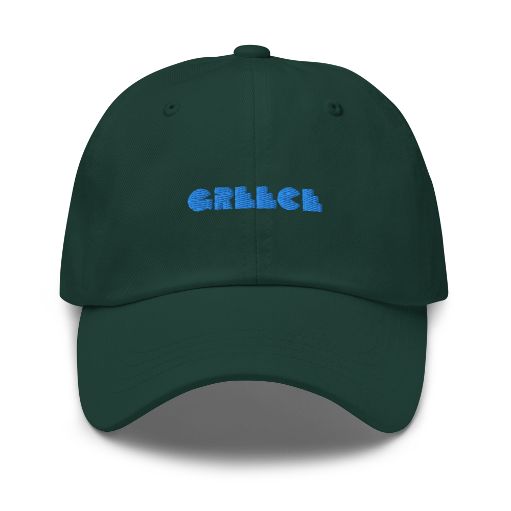 GREECE Retro Cyan Logo Low Profile Hat
