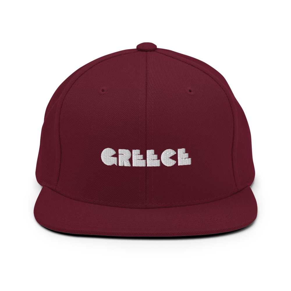 GREECE Retro Logo Snapback Hat