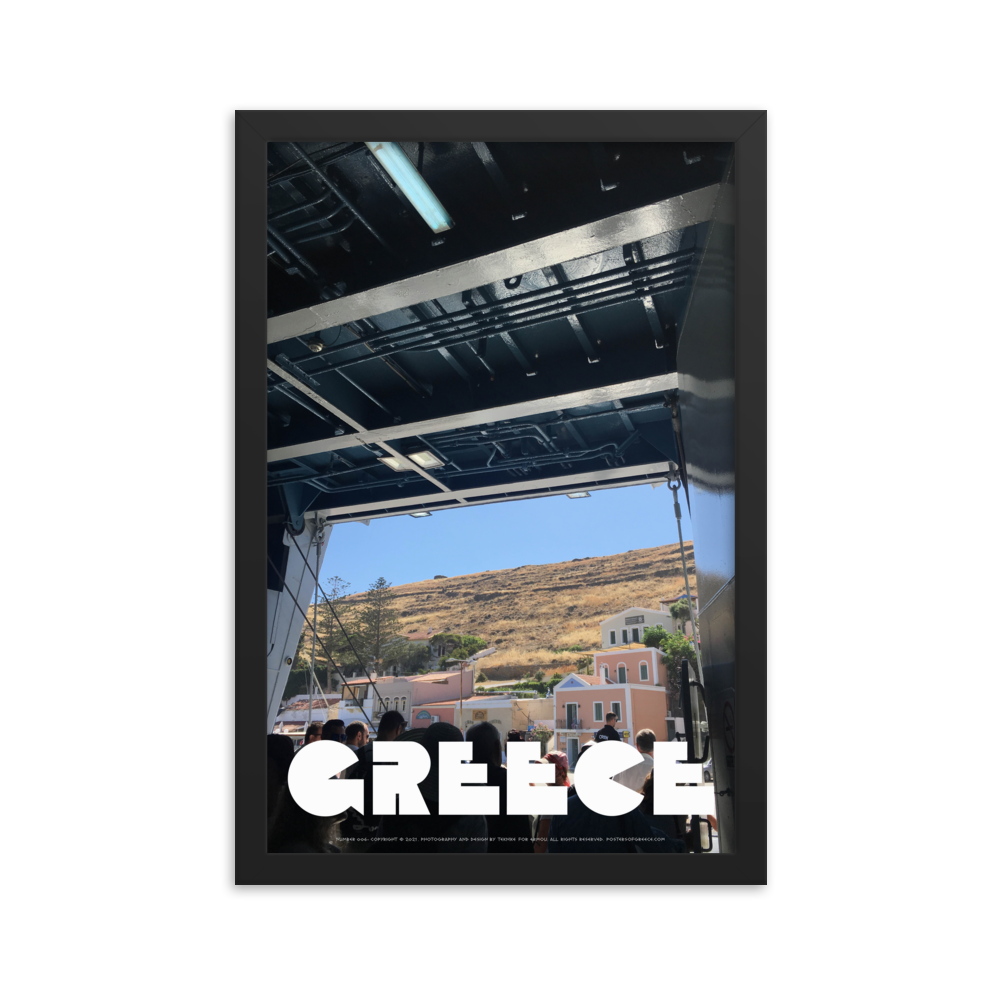 GREECE Retro Framed Poster (Nº006)