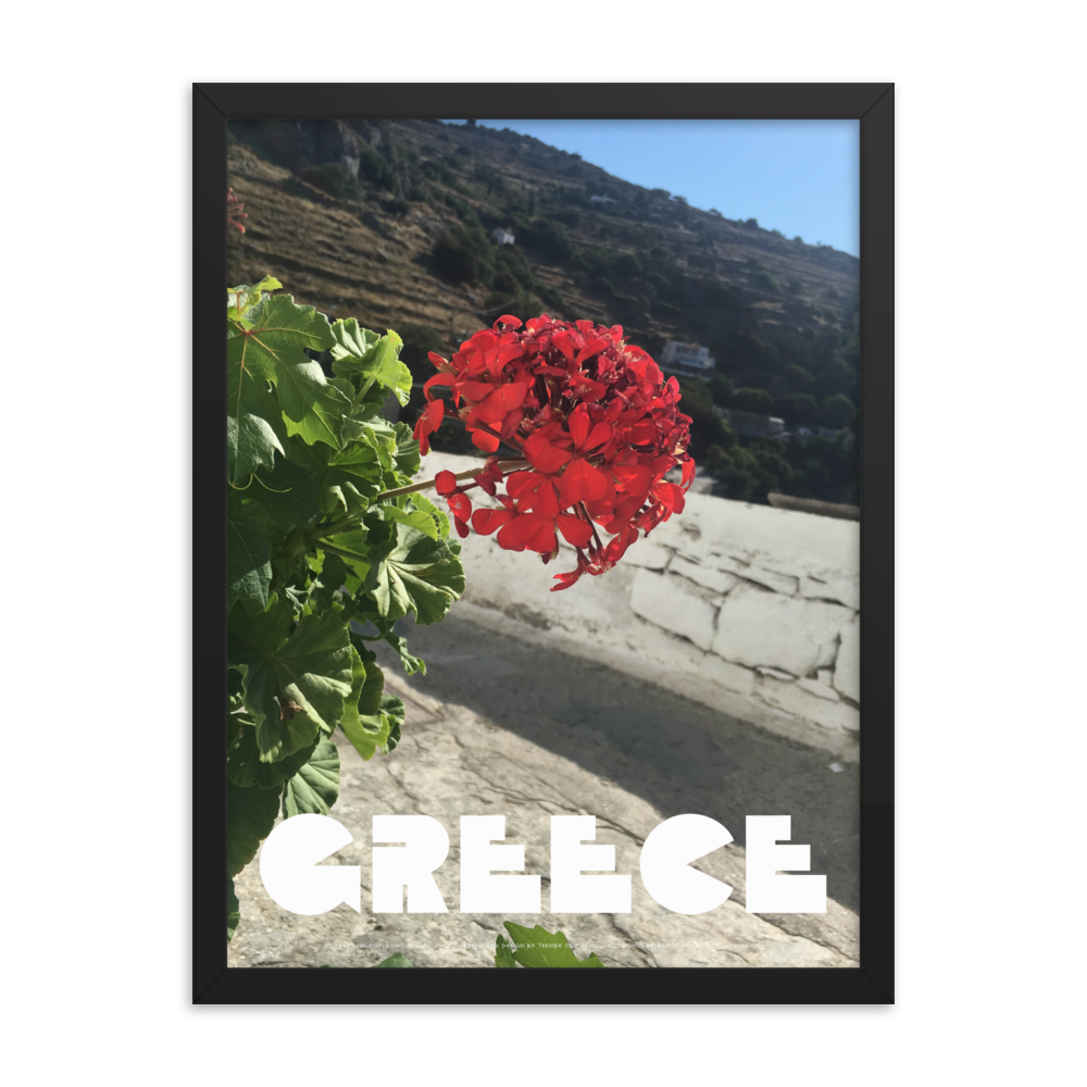 GREECE Retro Framed Poster (Nº010)