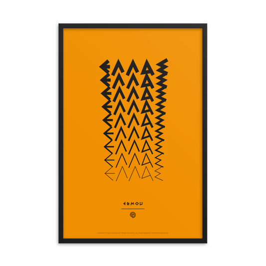 ELLAS Framed Poster (Black/Orange)