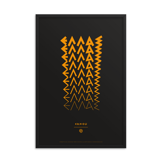 ELLAS Framed Poster (Orange/Black)