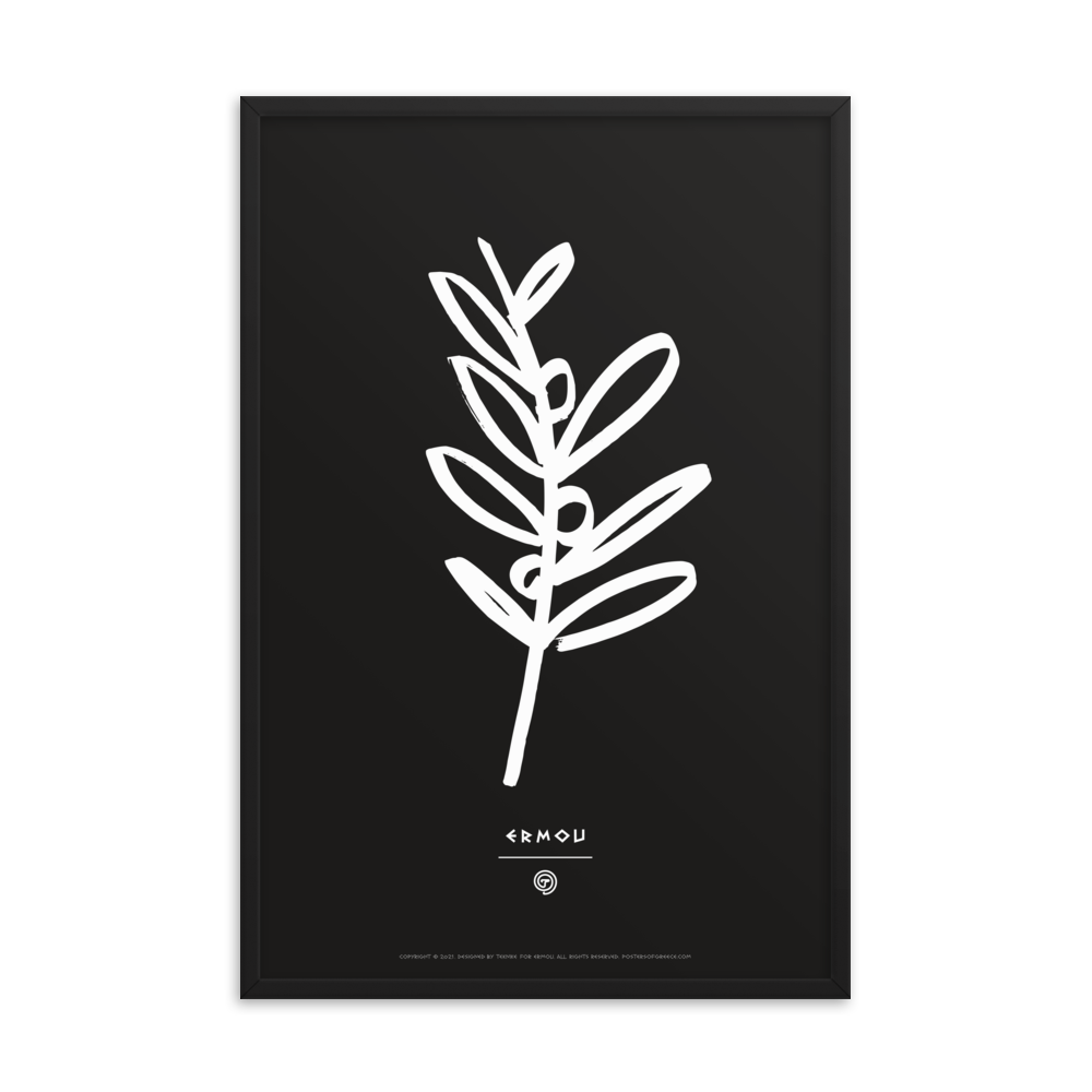 OLIVE BRANCH Framed Poster (White/Black)