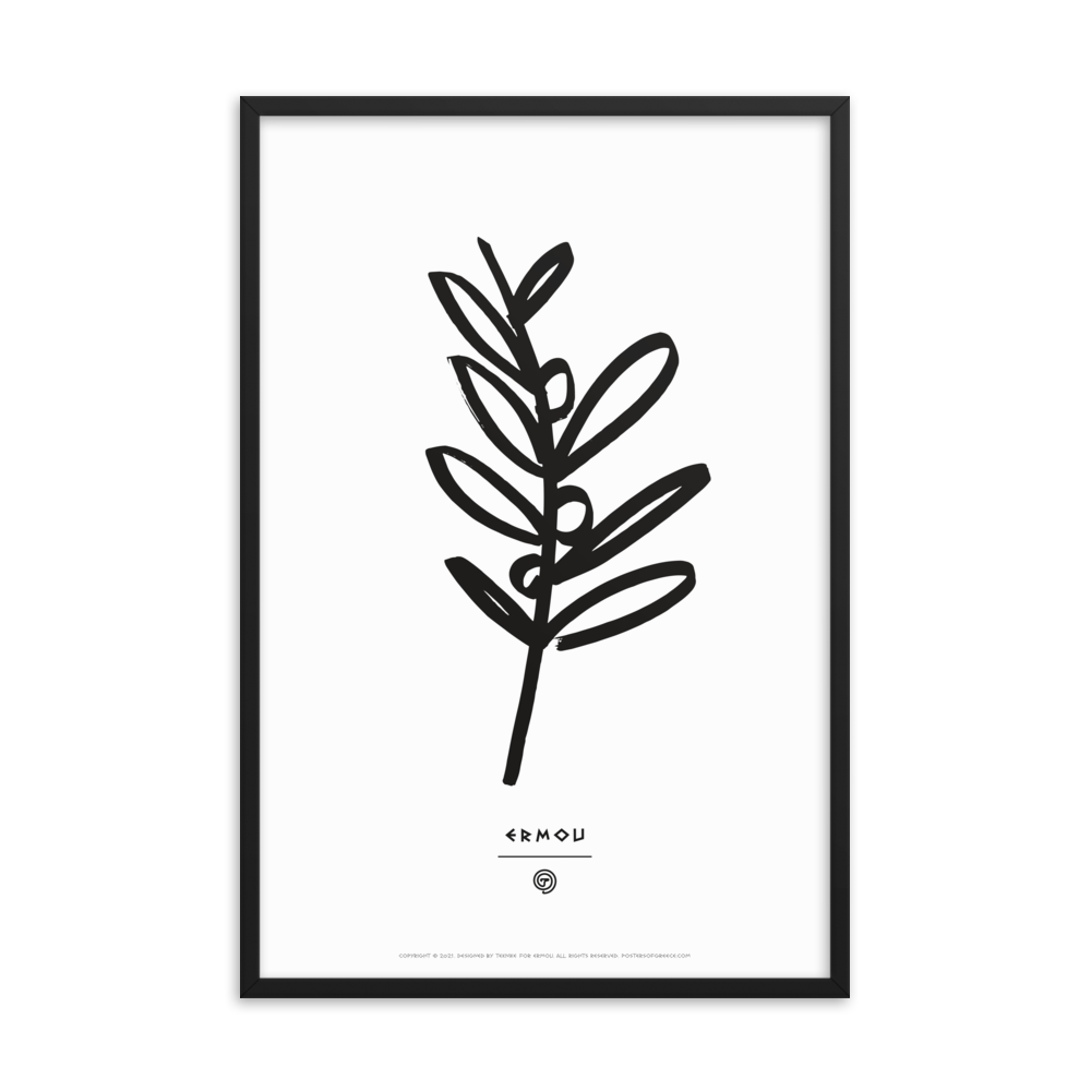 OLIVE BRANCH Framed Poster (Black/White)