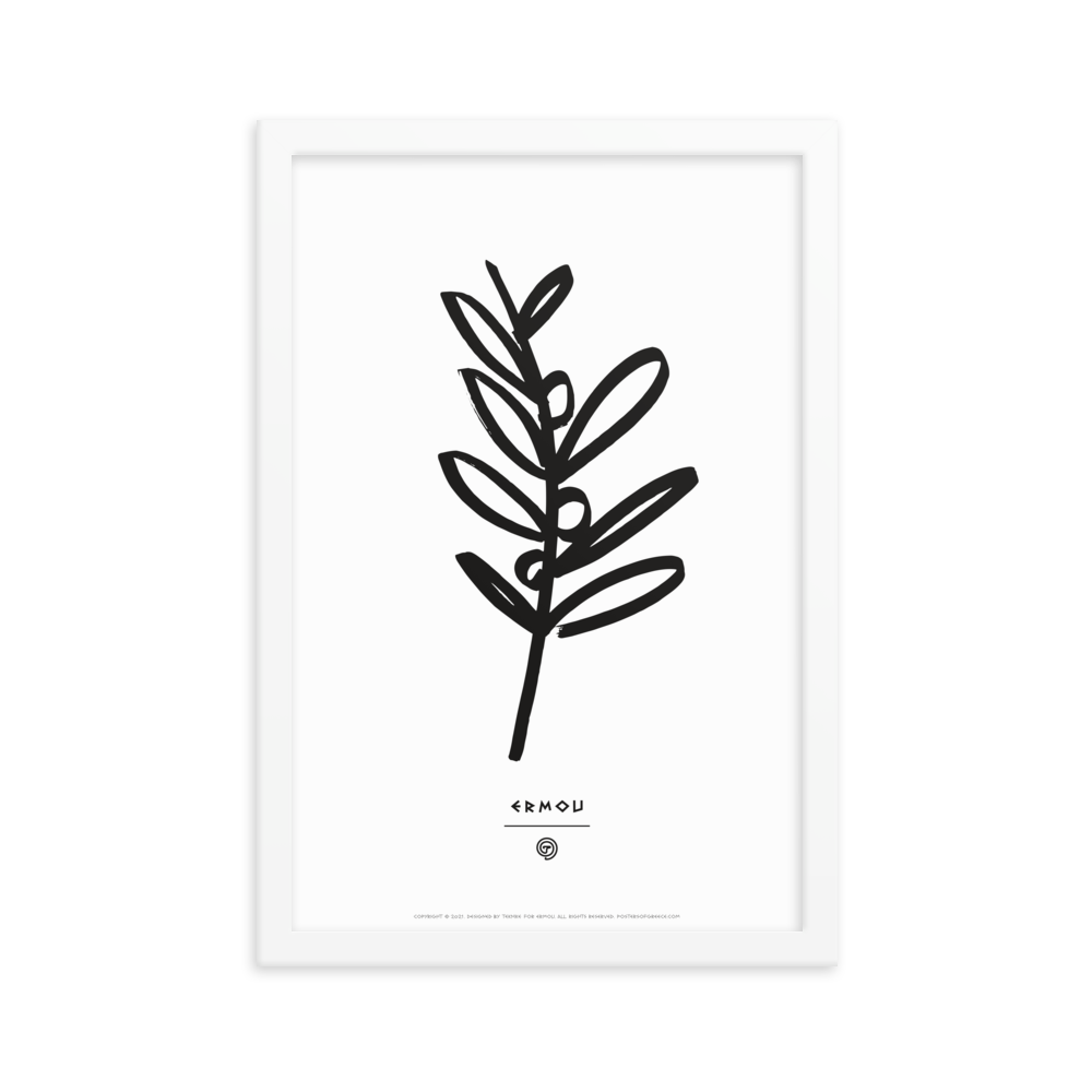 OLIVE BRANCH Framed Poster (Black/White)