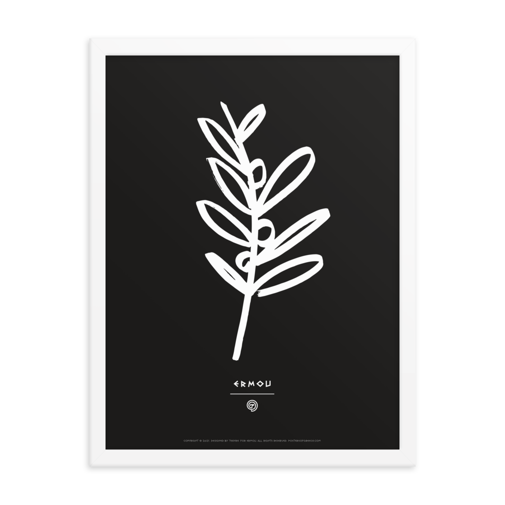 OLIVE BRANCH Framed Poster (White/Black)