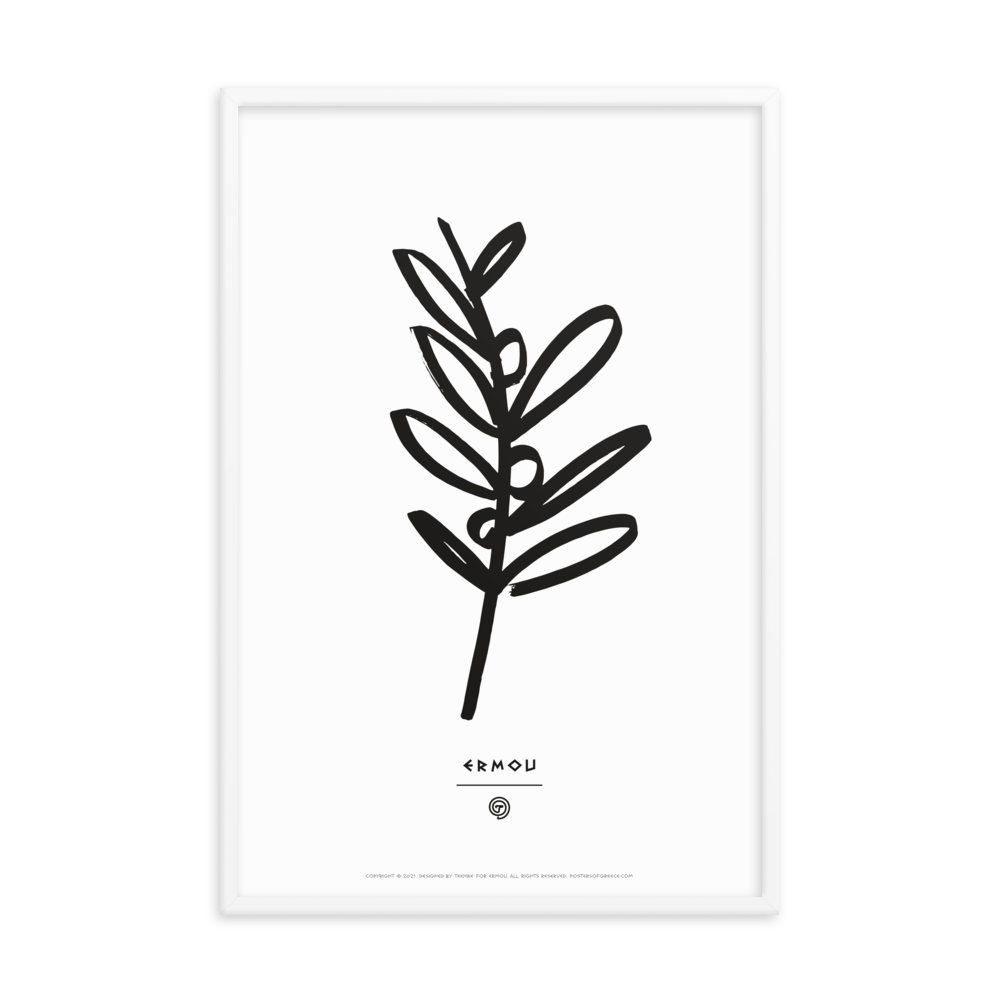 OLIVE BRANCH Framed Poster (Black/White)