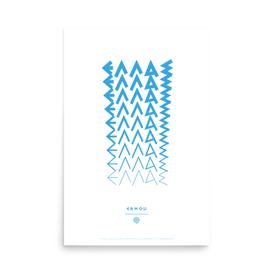 ELLAS Poster (Cyan/White)