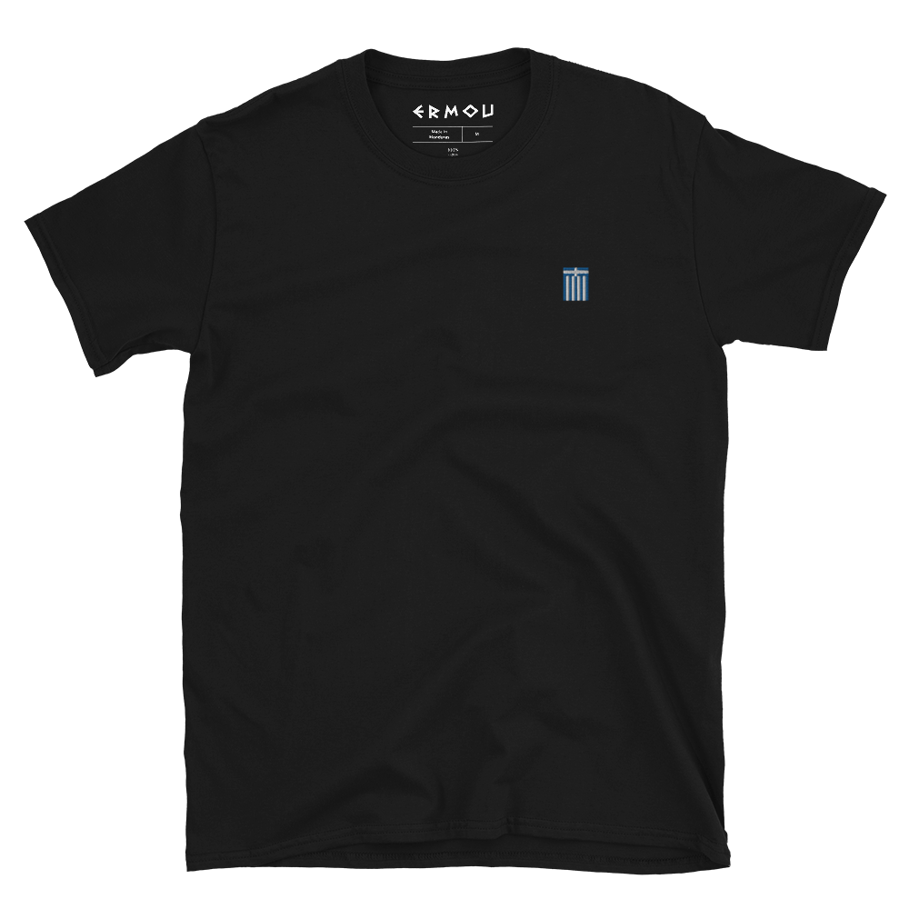 GREECE Flag Sewn Dark Tee