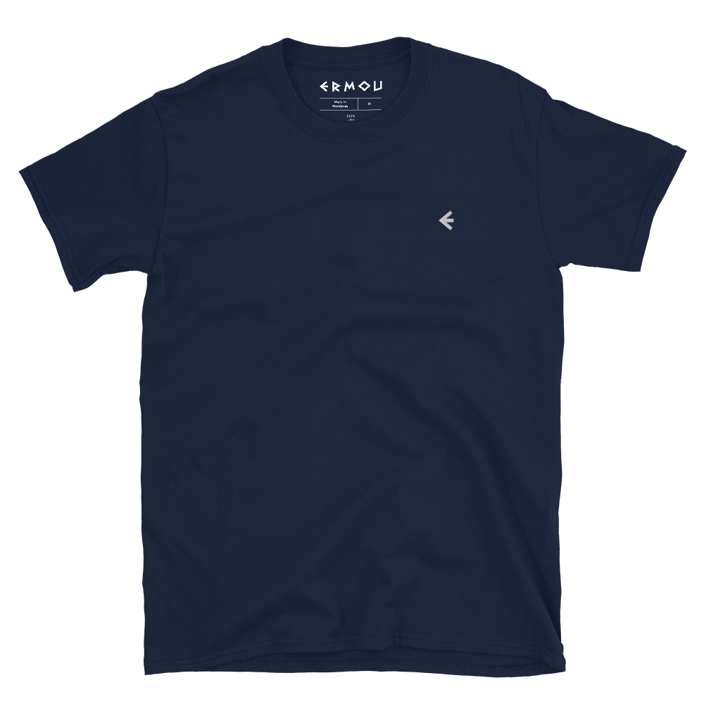 E Classic Logo Sewn Dark Tee