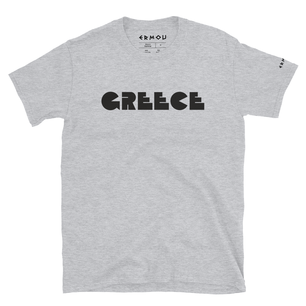 GREECE Retro Black Logo Light Tee