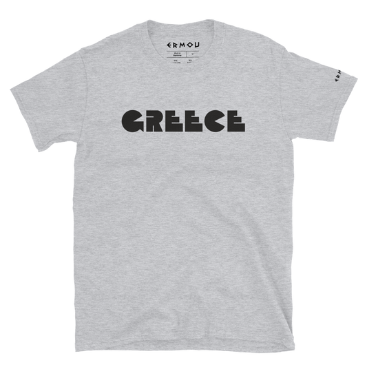 GREECE Retro Black Logo Light Tee