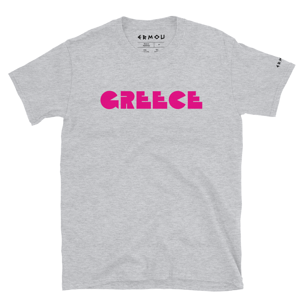 GREECE Retro Pink Logo Light Tee