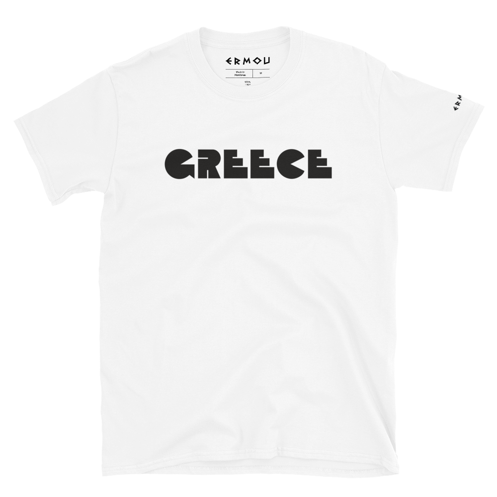 GREECE Retro Black Logo Light Tee