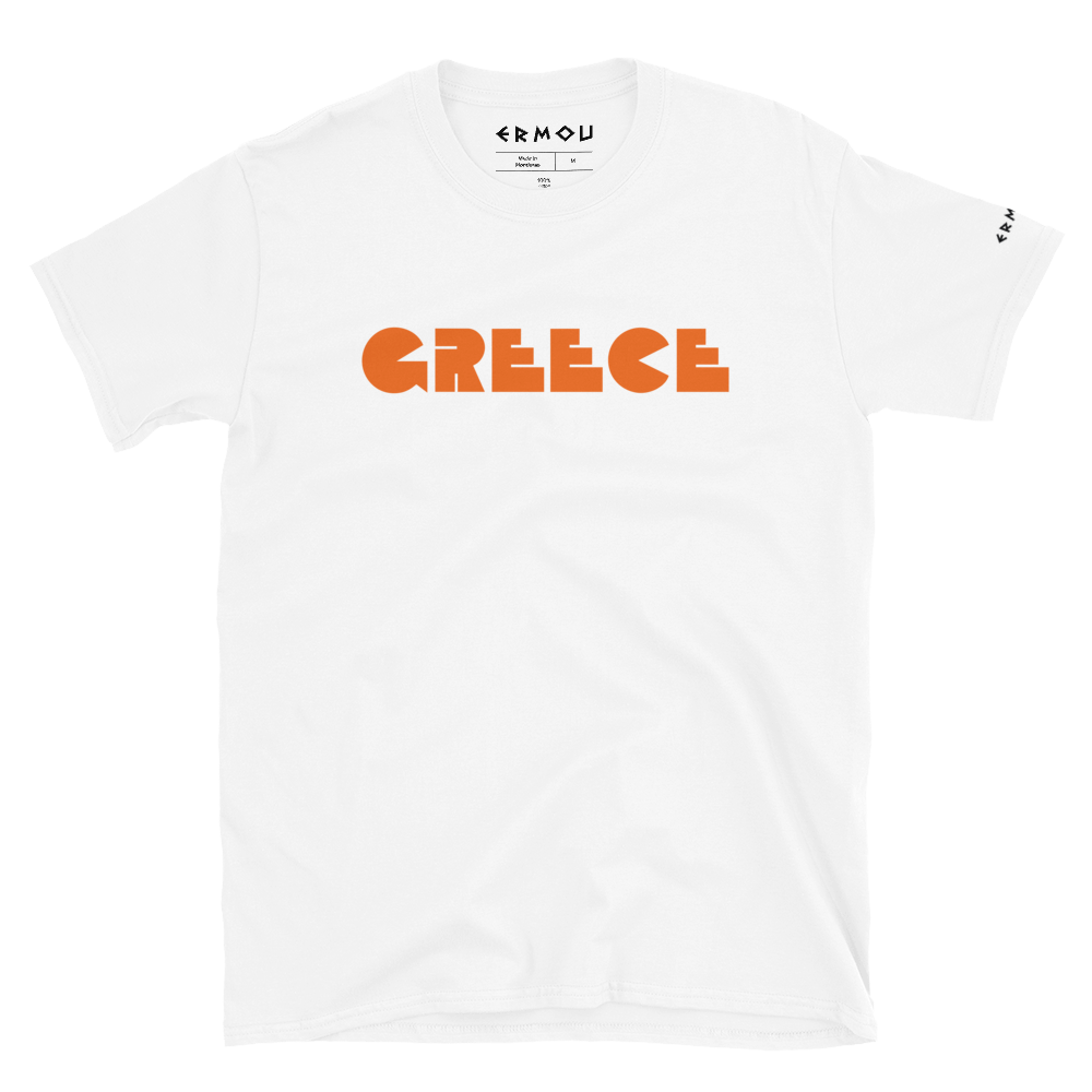 GREECE Retro Orange Logo Light Tee