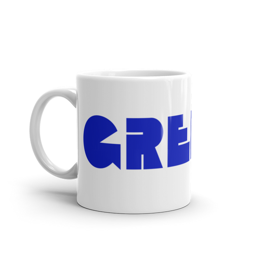 GREECE Retro Blue Logo Mug