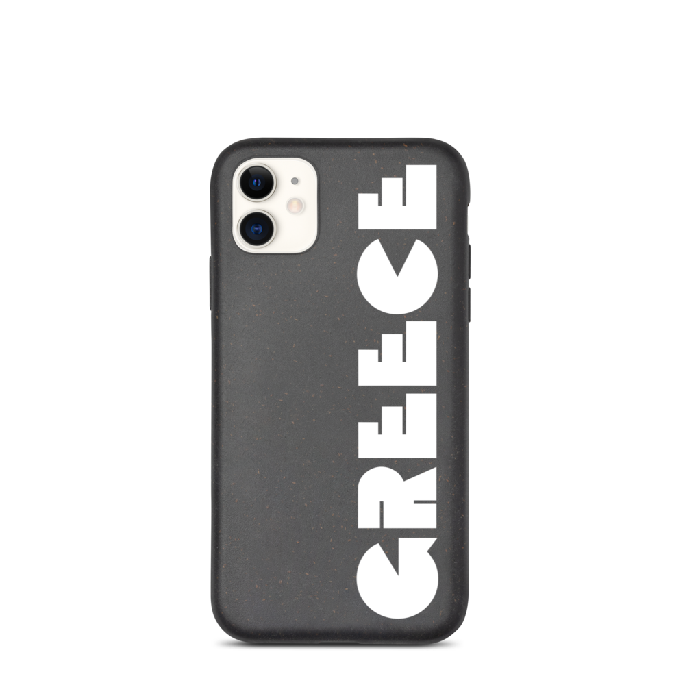 GREECE Retro White Logo Biodegradable Phone Case