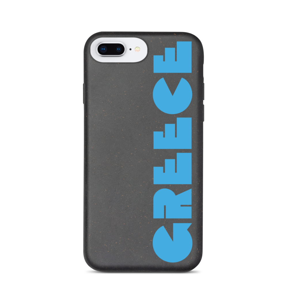 GREECE Retro Cyan Logo Biodegradable Phone Case