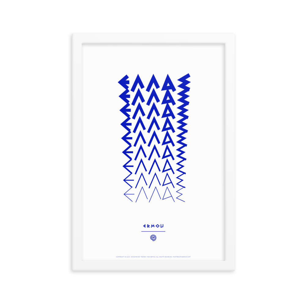 ELLAS Framed Poster (Blue/White)