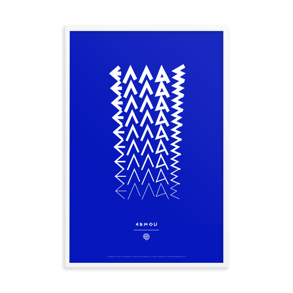 ELLAS Framed Poster (White/Blue)