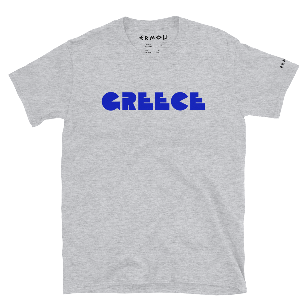 GREECE Retro Blue Logo Light Tee