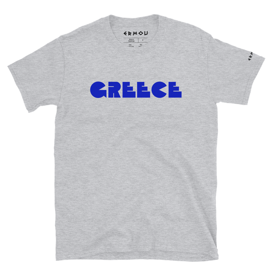 GREECE Retro Blue Logo Light Tee