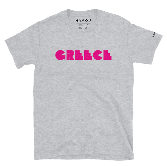 GREECE Retro Pink Logo Light Tee