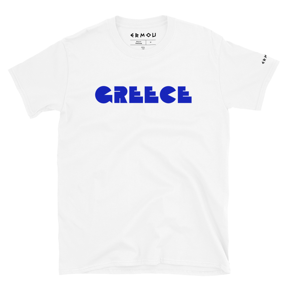GREECE Retro Blue Logo Light Tee