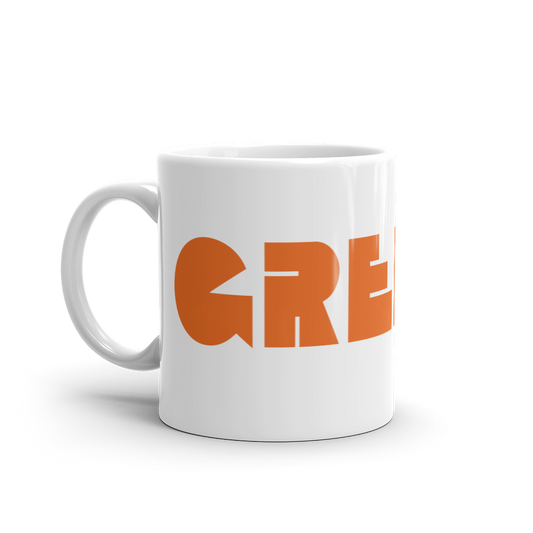 GREECE Retro Orange Logo Mug