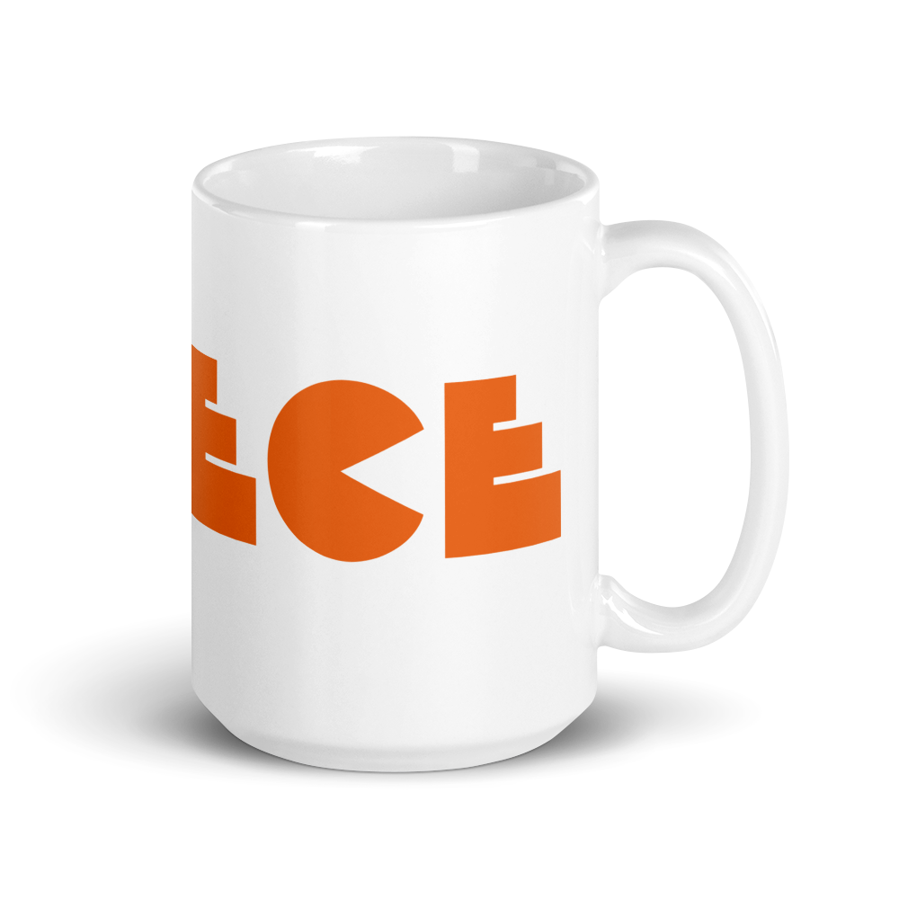 GREECE Retro Orange Logo Mug